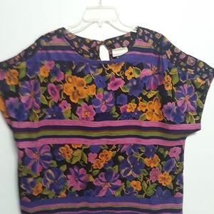 Vintage purple floral top 26/28